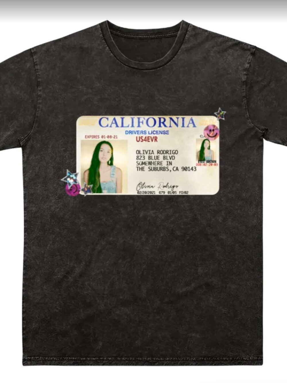 Olivia Rodrigo Driver’s License T-Shirt (Dark)